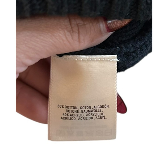 Anthropologie Black Puff Sleeve Knit Top XS Scandinavian Minimal Quiet luxury - Picture 7 of 10